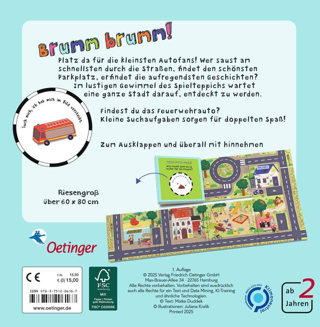 Friedrich Oetinger GmbH 9783751206167 Mein Spielteppich-Buch. Stadt (2)