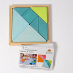 Gelegte Figuren mit Grimm’s Tangram Türkis - kreatives Holzpuzzle zur Schulung von Formverständnis und Fantasie