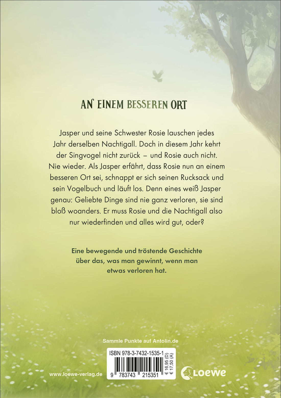  Jasper und das Lied der Nachtigall Weil geliebte Dinge nie ganz verloren gehen - Eine Sarah Ann Juckes 9783743215351 Loew...