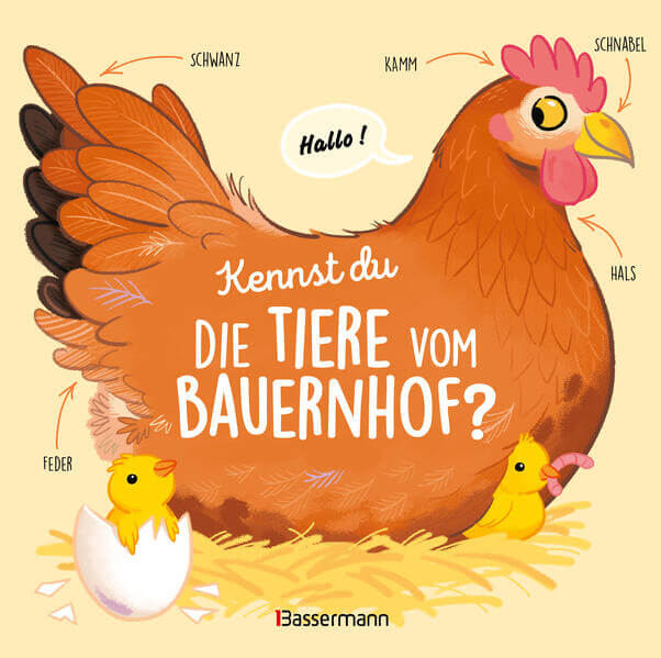  Kennst du die Tiere vom Bauernhof? - Sachbilderbuch für Kinder ab 3 Jahren 10 Bauernhoftiere zauberhaft illustriert zum K...