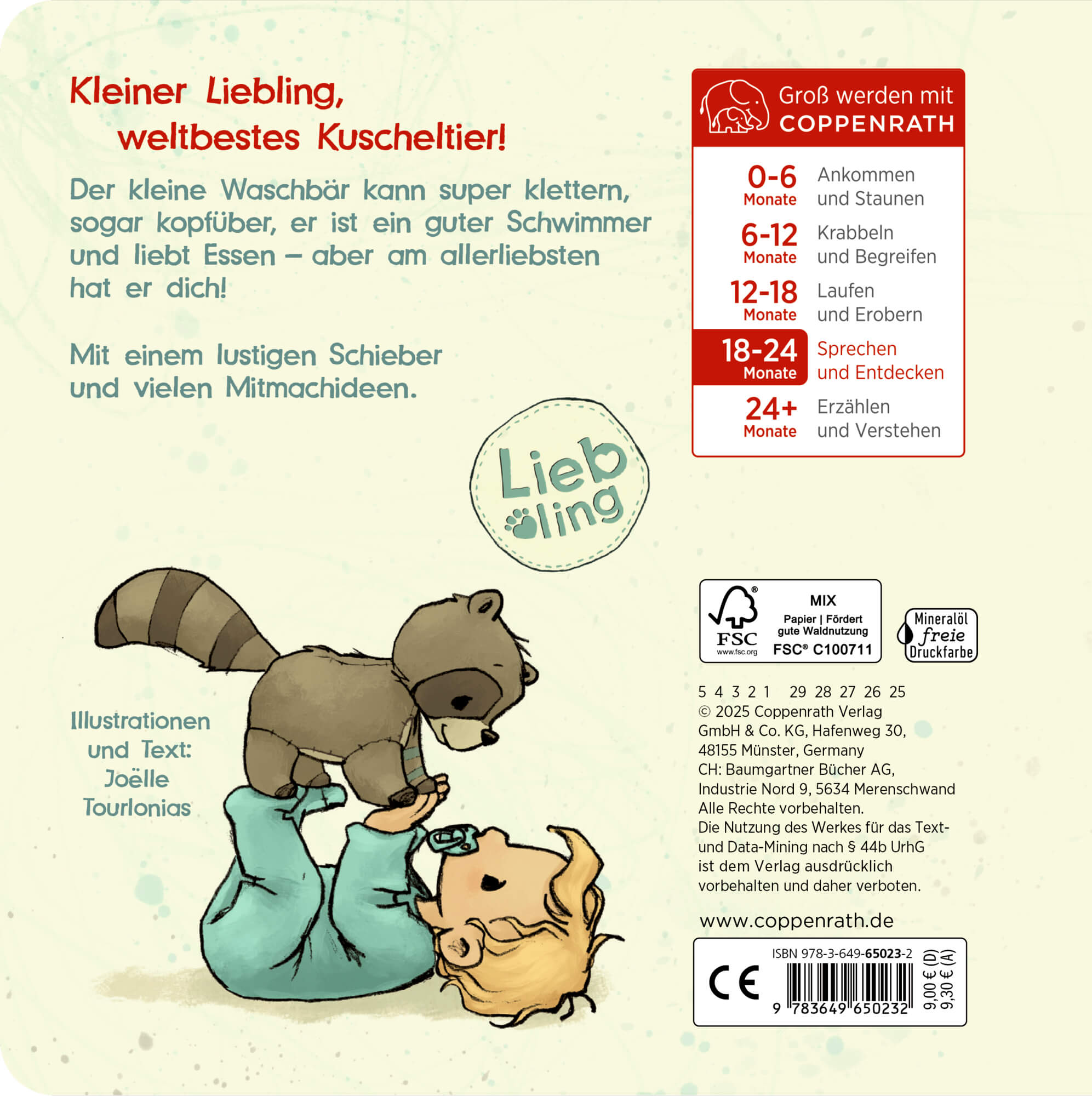  Liebling: Kleiner Waschbär, erzähl mir von dir Joëlle Tourlonias 9783649650232 Coppenrath Verlag GmbH &amp; Co. KG (2)