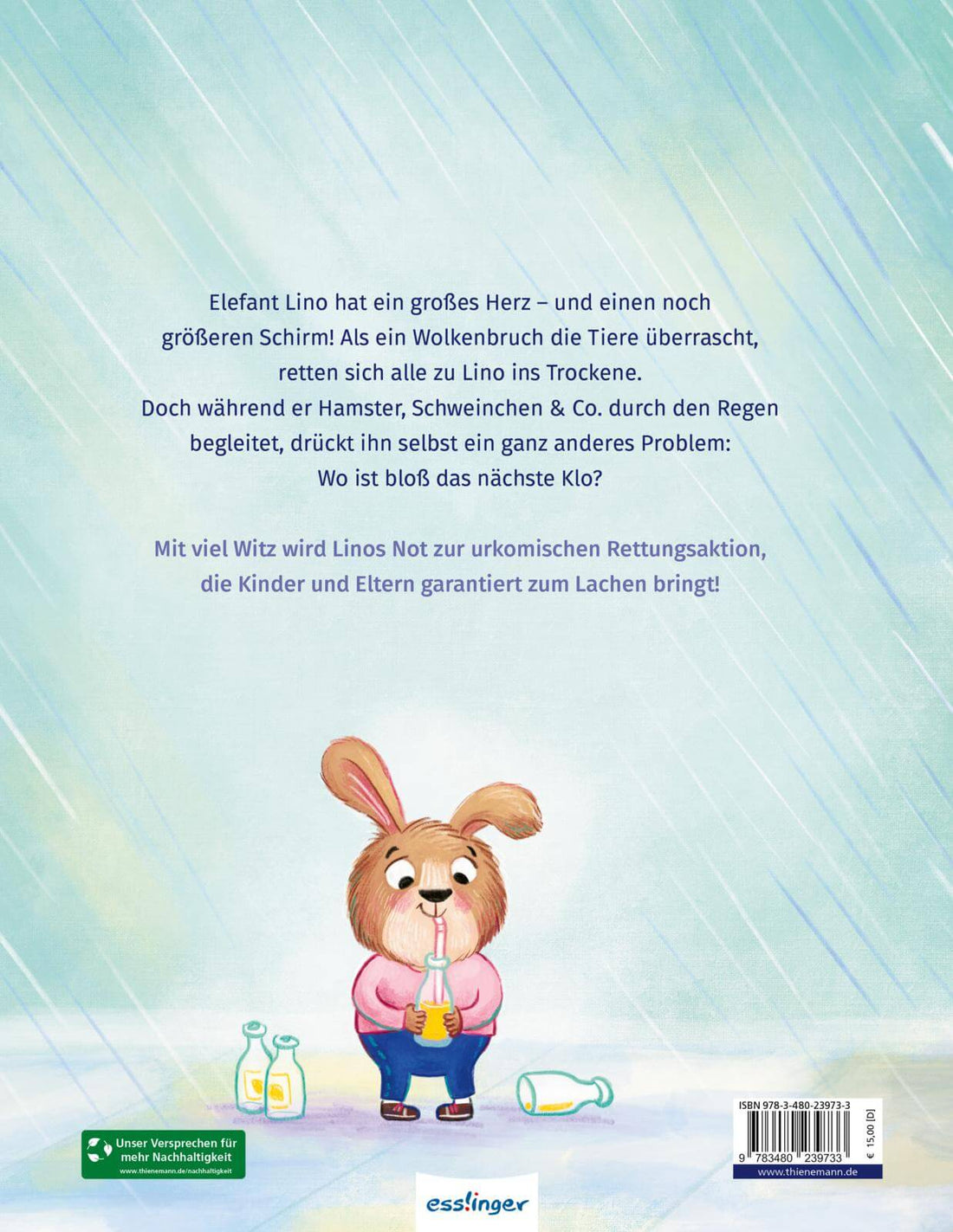  Lino muss Pipi (ganz dringend!) Ein humorvolles Bilderbuch für Kinder ab 3 Jahren Pina Gertenbach 9783480239733 Thieneman...