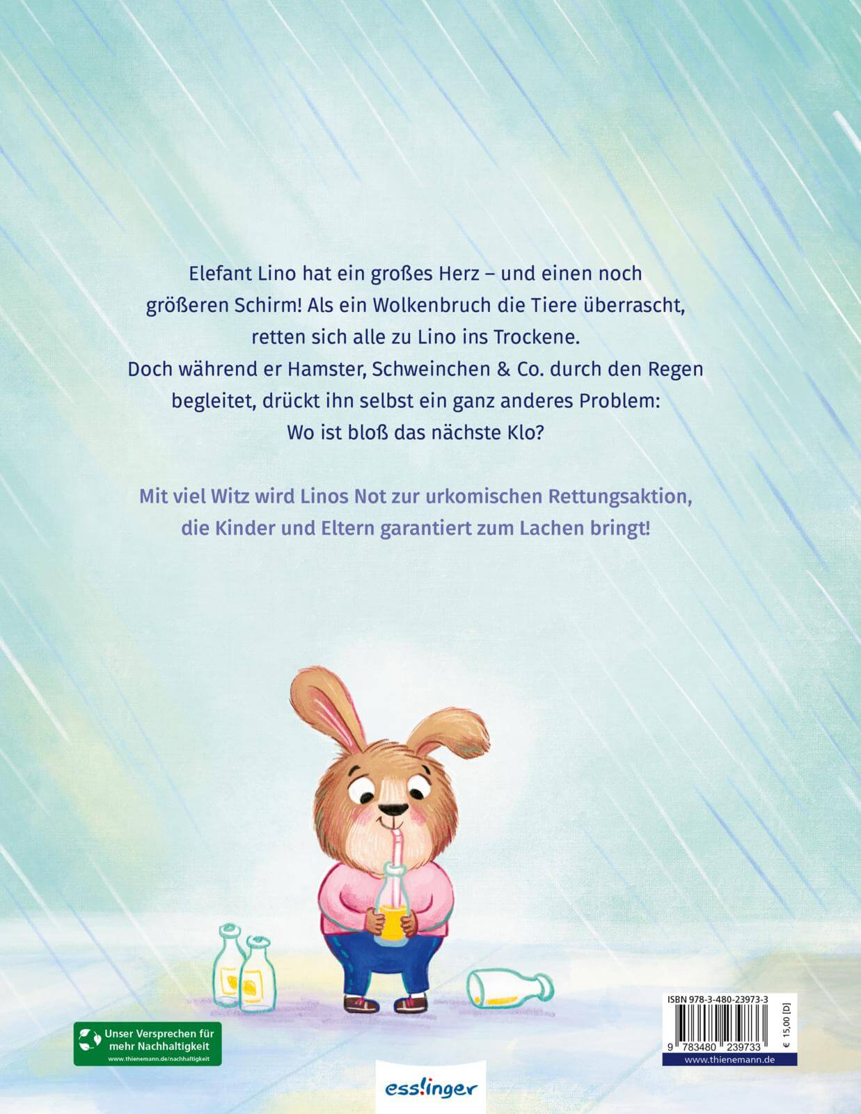 Lino muss Pipi (ganz dringend!) Ein humorvolles Bilderbuch für Kinder ab 3 Jahren Pina Gertenbach 9783480239733 Thieneman...