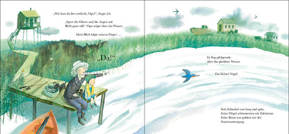 Loewe 978-3-7432-1696-9 Opa und der Eisvogel Wunderschön illustriertes und berührendes Bilderbu (4)