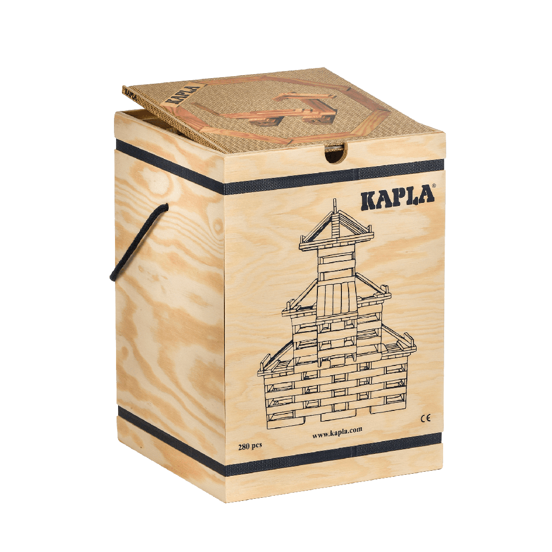 KAPLA® 280er KASTEN : 280 Plättchen + 1 Buch beige