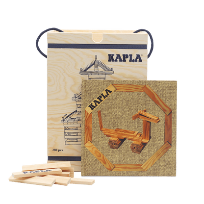 KAPLA® 280er KASTEN : 280 Plättchen + 1 Buch beige
