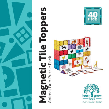 Magnetischer Fliesentopper - Tier-Duo-Puzzle-Pack (40 Teile)