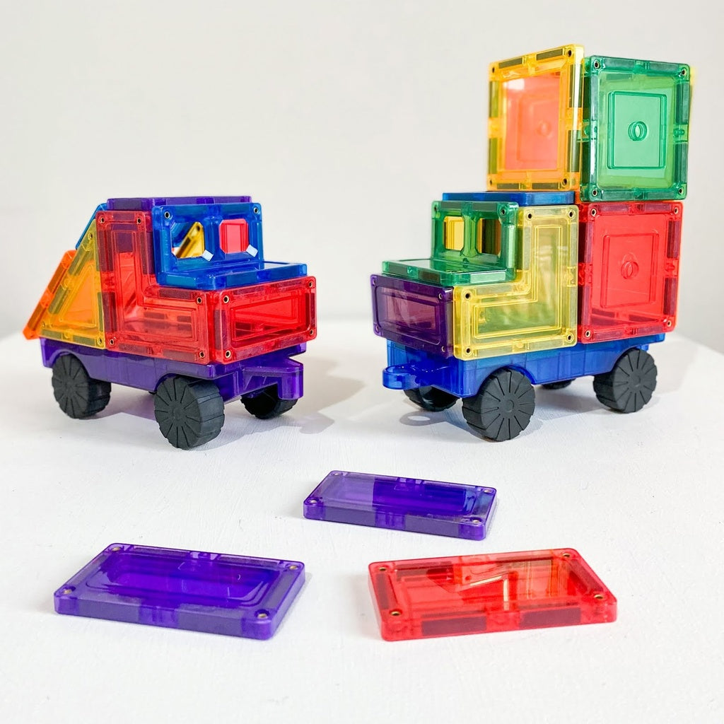 Magnetische Spielsteine – Erweiterungspaket Auto (28 Teile)
