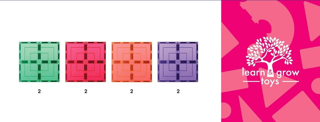 Magnetfliesen - Große quadratische Packung (8 Stück)