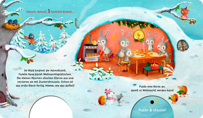  Mein Puste-Licht-Buch: Advent, Advent, ein Lichtlein brennt Advents-Pappebuch mit Puste-Licht und LED-Lämpchen Sylvia Tre...