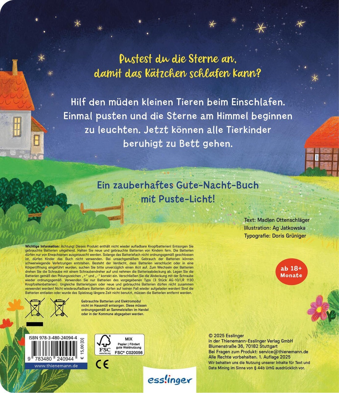  Mein Puste-Licht-Buch: Schlaf schön, kleiner Schatz! Mit Puste-Licht und LED-Lämpchen Madlen Ottenschläger 9783480240944 ...