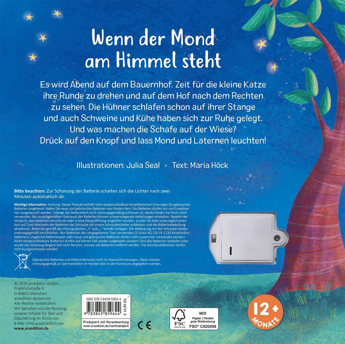  Mein Schlummer-Licht-Buch: Gute Nacht, Bauernhof Mit LED-Lichtern Maria Höck 9783845859644 ArsEdition GmbH (2)