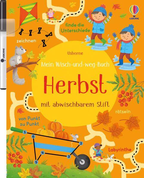 Mein Wisch-und-weg-Buch: Herbst mit abwischbarem Stift – Zähl-, Zuordnungs- und Sc Kirsteen Robson 9781035704644 Usborne ...
