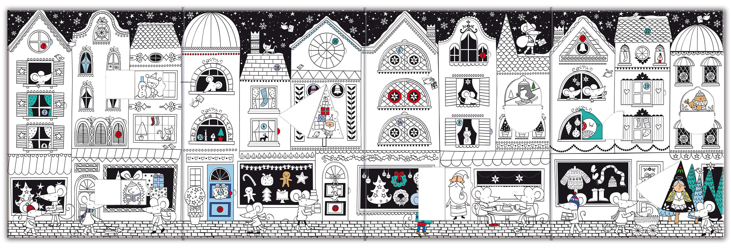  Mein großer Ausmal-Adventskalender Erwecke die weihnachtliche Stadt zum Leben – mit 2 Mary Cartwright 9781035704071 Usbor...