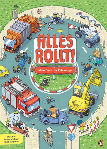 Penguin Junior 978-3-328-30295-7 Alles rollt! – Mein Buch der Fahrzeuge Pappbilderbuch ab 2 Jahren in extragroßem Format (1)