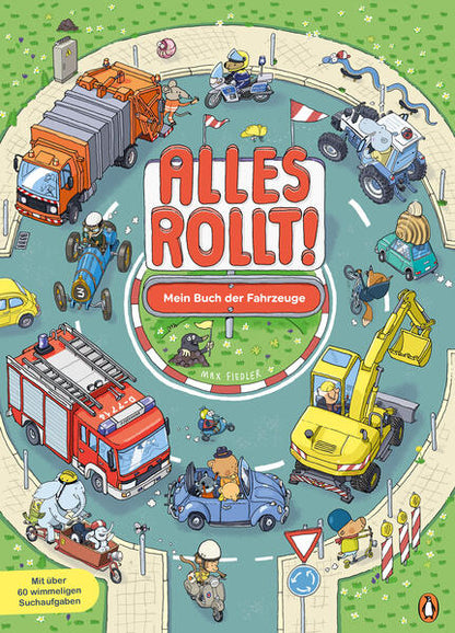 Penguin Junior 978-3-328-30295-7 Alles rollt! – Mein Buch der Fahrzeuge Pappbilderbuch ab 2 Jahren in extragroßem Format (1)