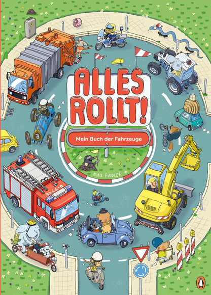 Penguin Junior 978-3-328-30295-7 Alles rollt! – Mein Buch der Fahrzeuge Pappbilderbuch ab 2 Jahren in extragroßem Format (4)