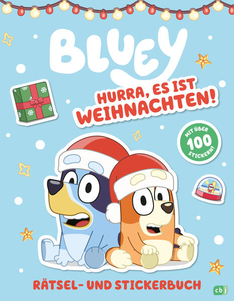 Penguin Junior 978-3-570-18198-0 BLUEY – Hurra, es ist Weihnachten! - Rätsel- und Stickerbuch Mit über 100 Stickern (1)