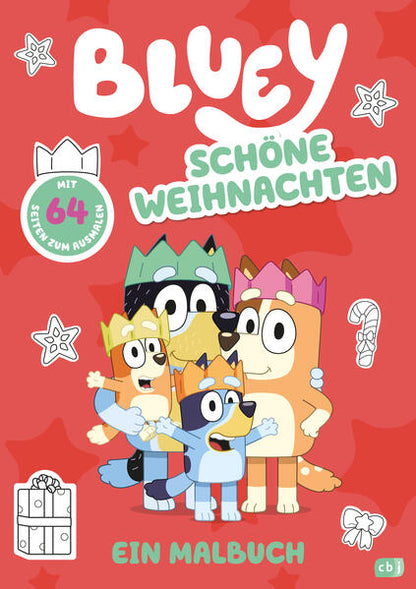 Penguin Junior 978-3-570-18221-5 BLUEY – Schöne Weihnachten – Ein Malbuch Mit 64 Seiten zum Ausmalen (1)