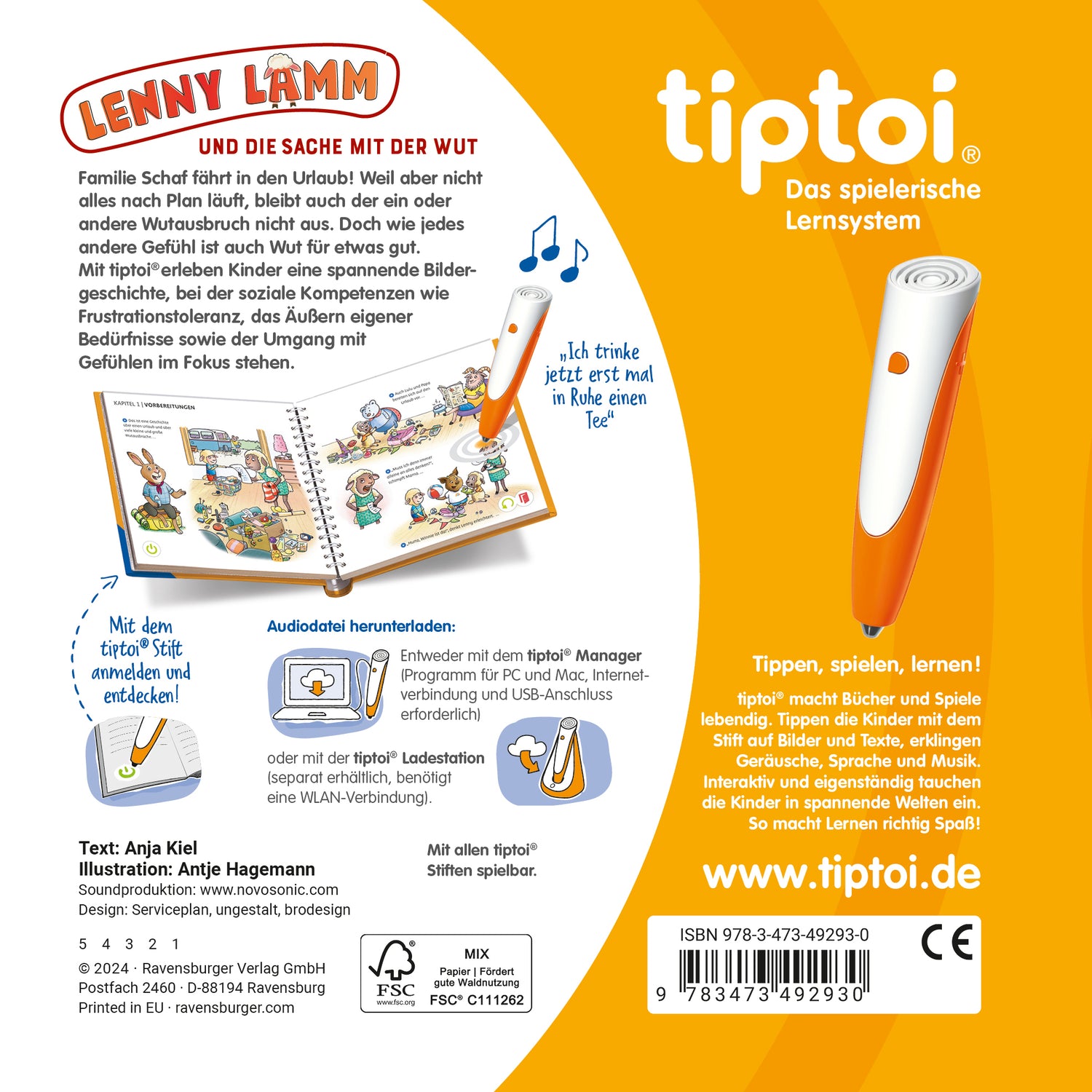 Ravensburger Verlag  978-3-473-49293-0 tiptoi® Lenny Lamm und die Sache mit der Wut (2)