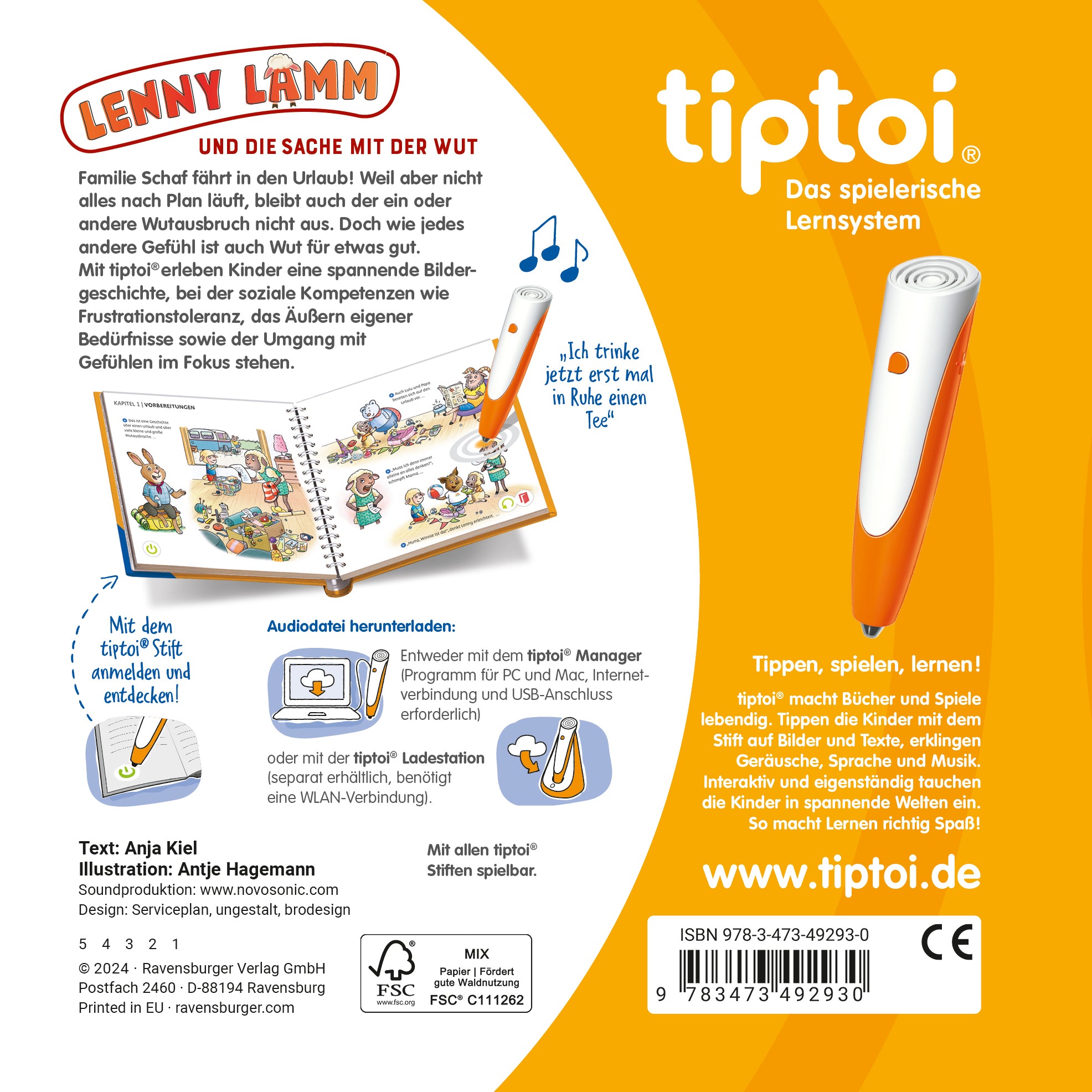 Ravensburger Verlag  978-3-473-49293-0 tiptoi® Lenny Lamm und die Sache mit der Wut (2)