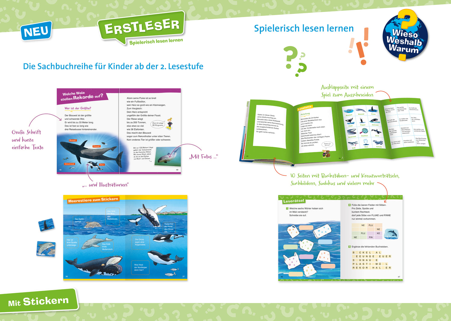 Ravensburger Verlag  978-3-473-60002-1 Wieso? Weshalb? Warum? Erstleser, Band 3: Wale und Delfine (5)
