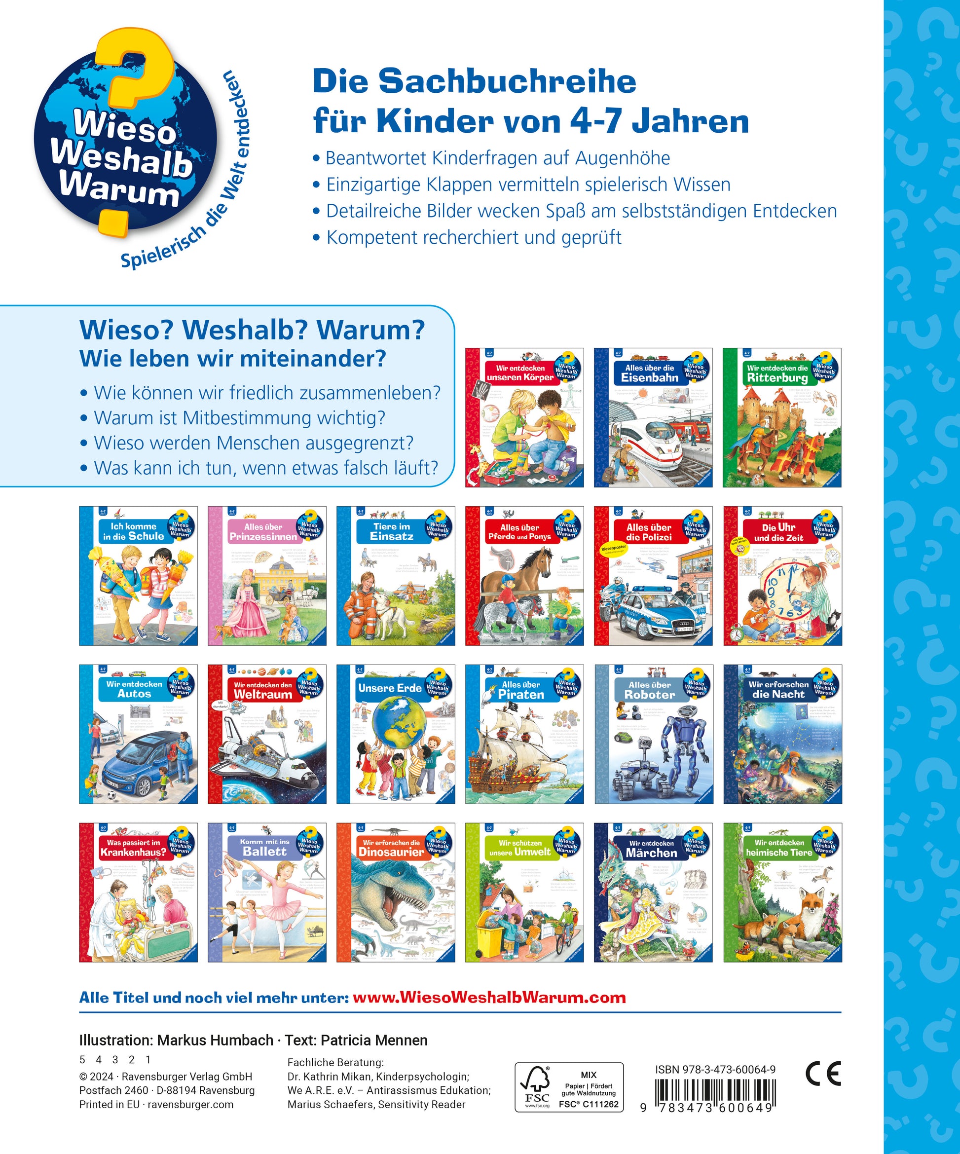 Ravensburger Verlag  978-3-473-60064-9 Wieso? Weshalb? Warum?, Band 44: Wie leben wir miteinander? (2)