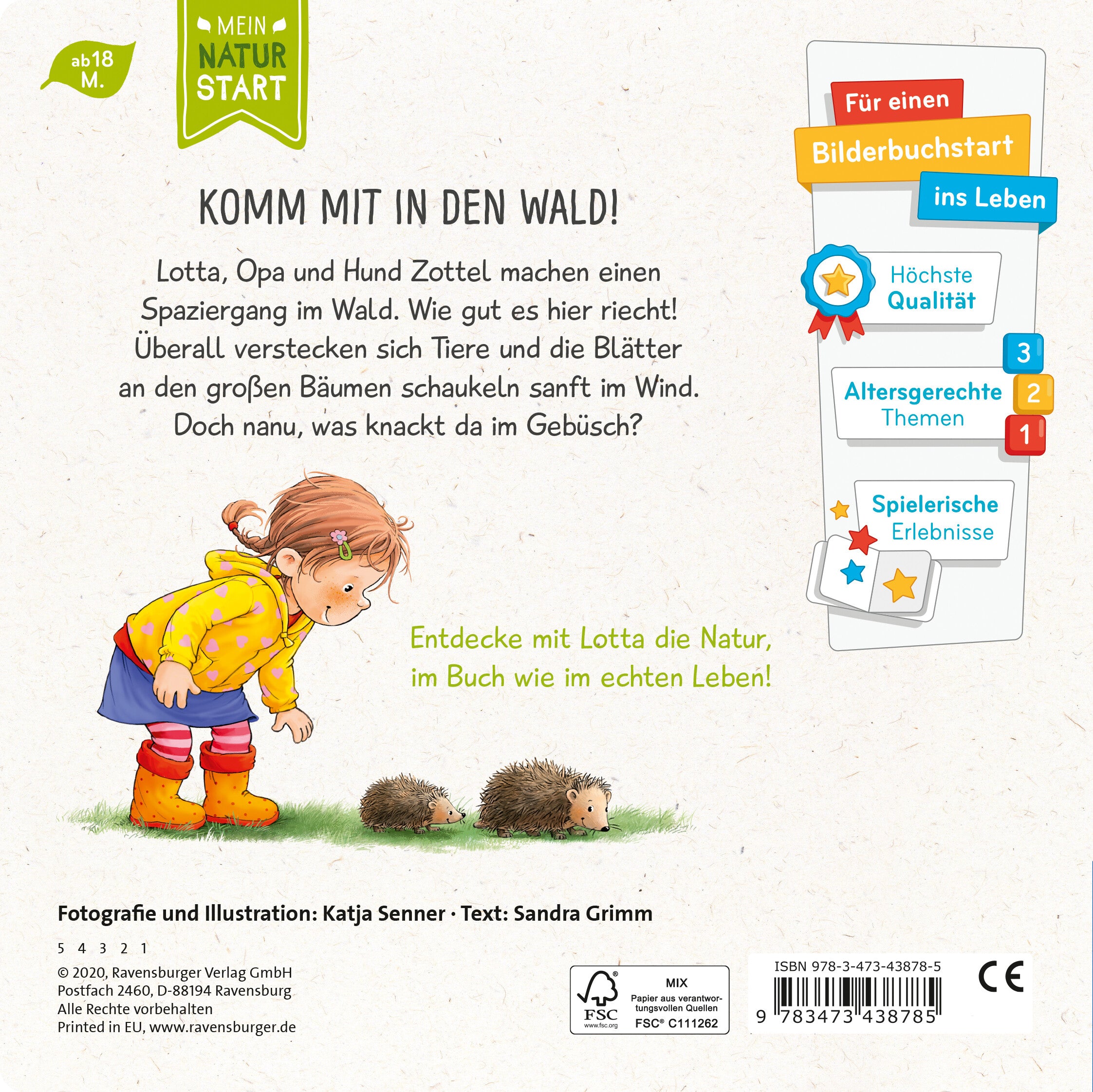 Ravensburger Verlag  9783473438785 Lotta entdeckt die Welt: Im Wald (2)