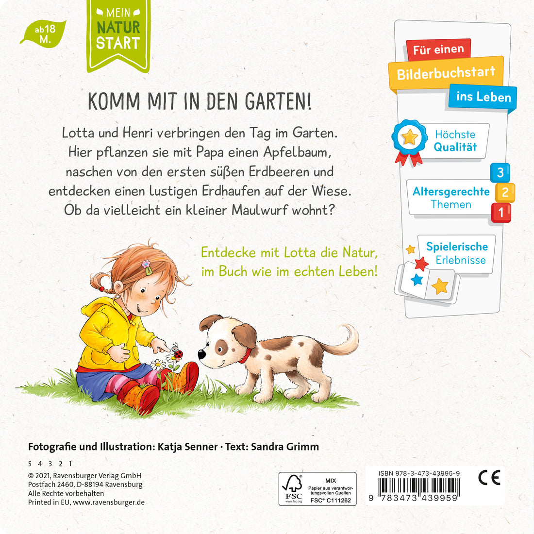 Ravensburger Verlag  9783473439959 Lotta entdeckt die Welt: Im Garten (2)