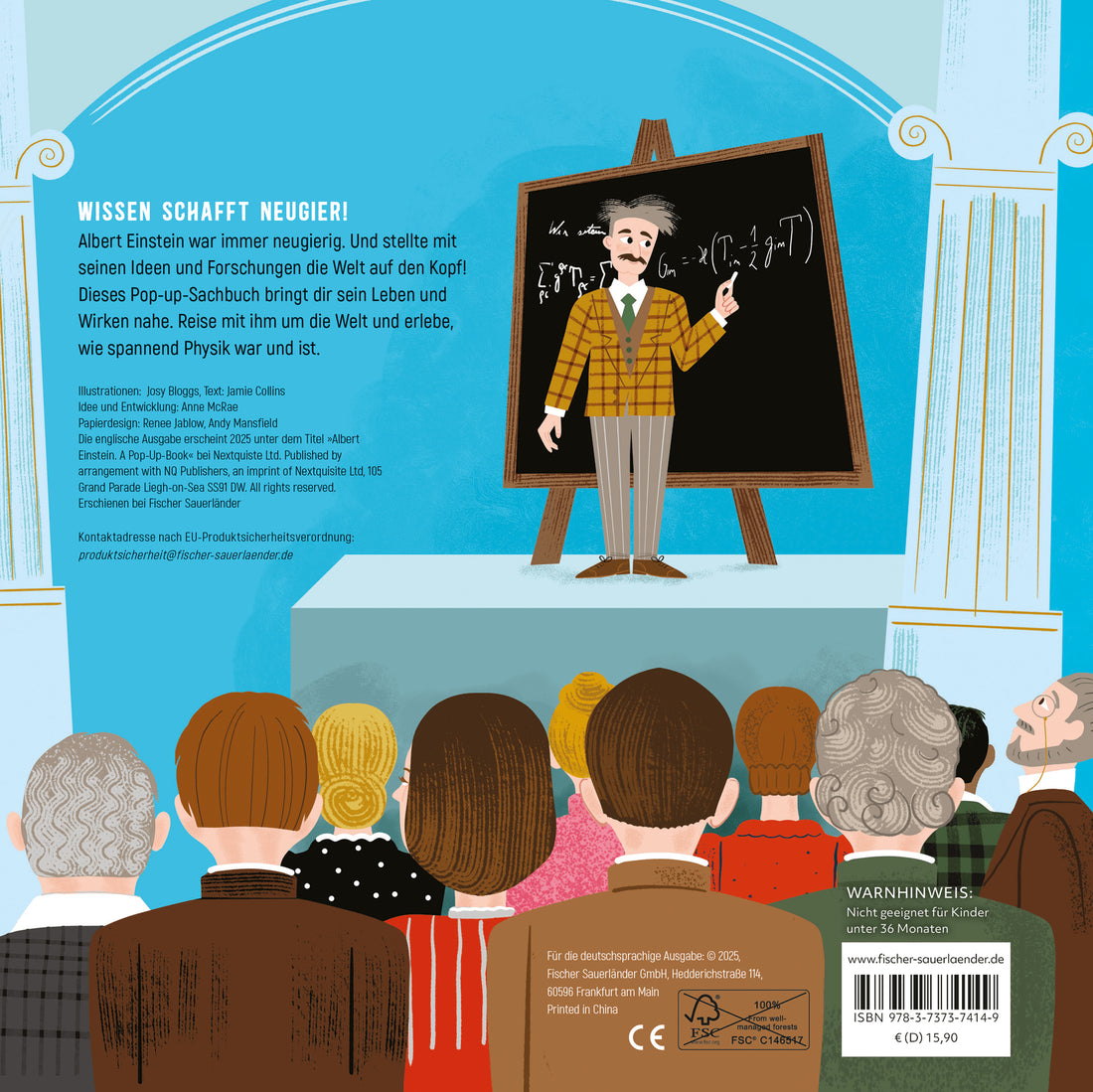  SCIENCE POPS: Albert Einstein Pop-up Bilderbuch über große Wissenschaftler*innen Jamie Collins 9783737374149 FISCHER Dude...
