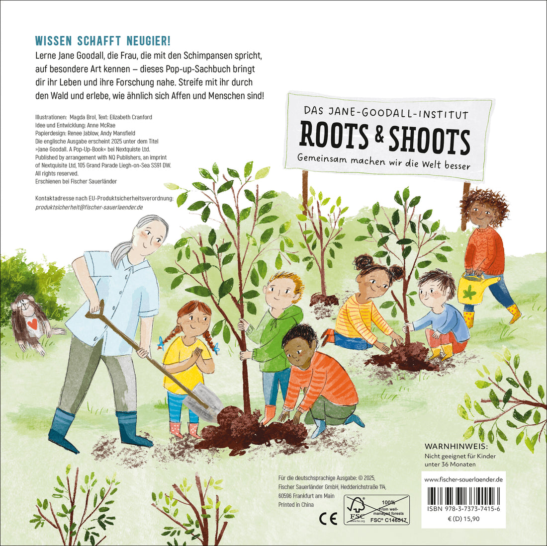  SCIENCE POPS: Jane Goodall Pop-up Bilderbuch über große Wissenschaftler*innen Elizabeth Cranford 9783737374156 FISCHER Du...