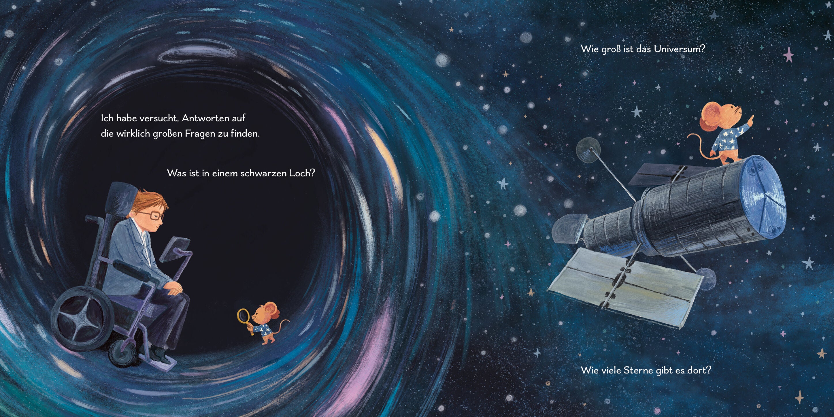  Schaut zu den Sternen! Gemeinsam unterwegs in Richtung Zukunft Bilderbuch ab 4 Jahren Lucy Hawking 9783328303794 (3)