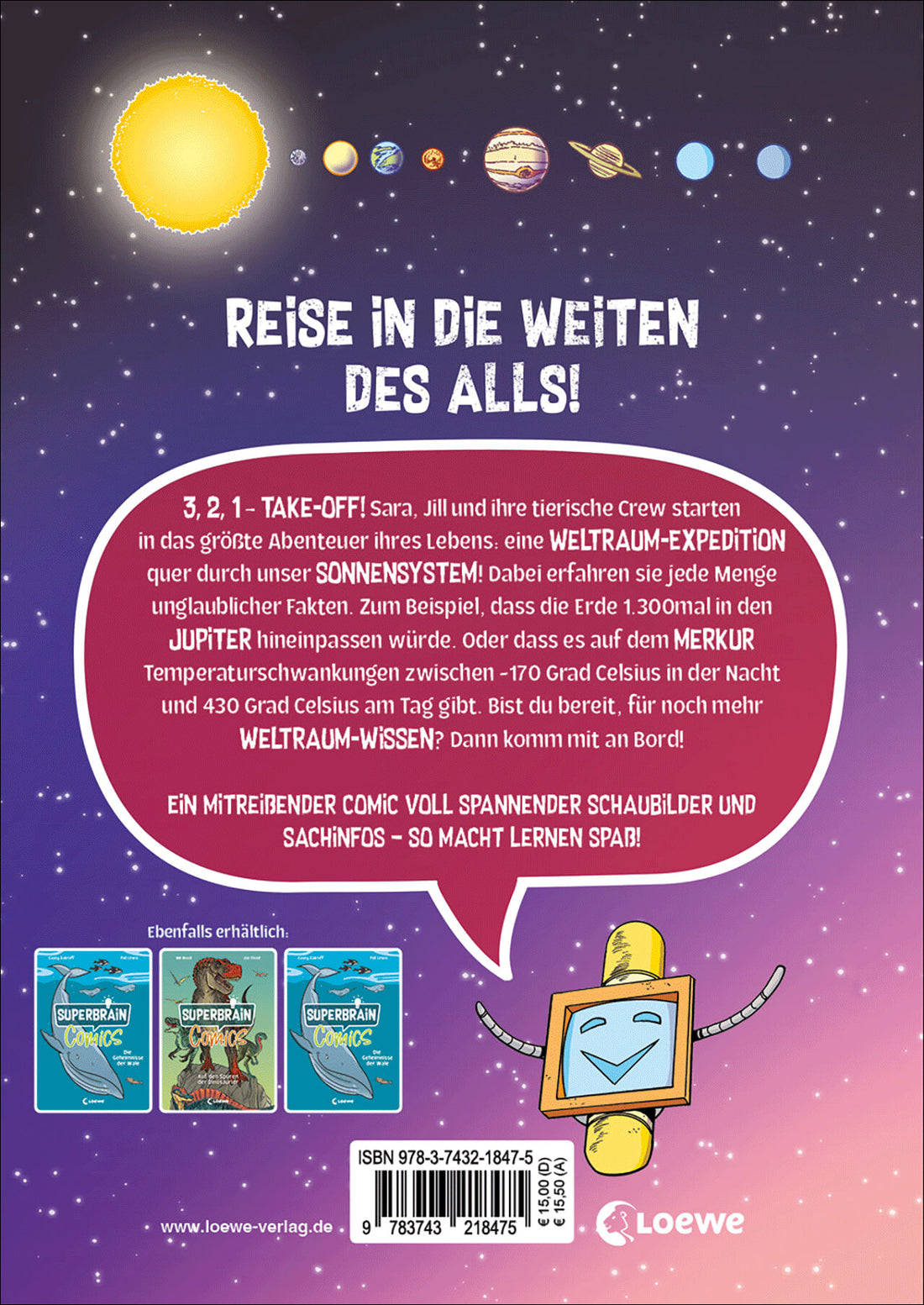  Superbrain-Comics - Expedition Weltraum Erfahre alles über das Weltall und seine Geheimnis Rosemary Mosco 9783743218475 (2)