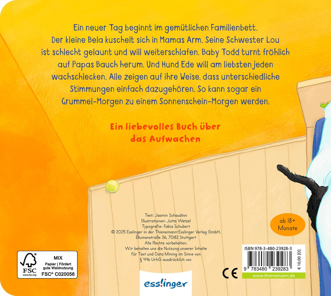 Thienemann - Esslinger Verlag GmbH 9783480239283 Aufgewacht, losgelacht! Ein Pappebuch über Frühaufsteher, Morgenmuffel un...