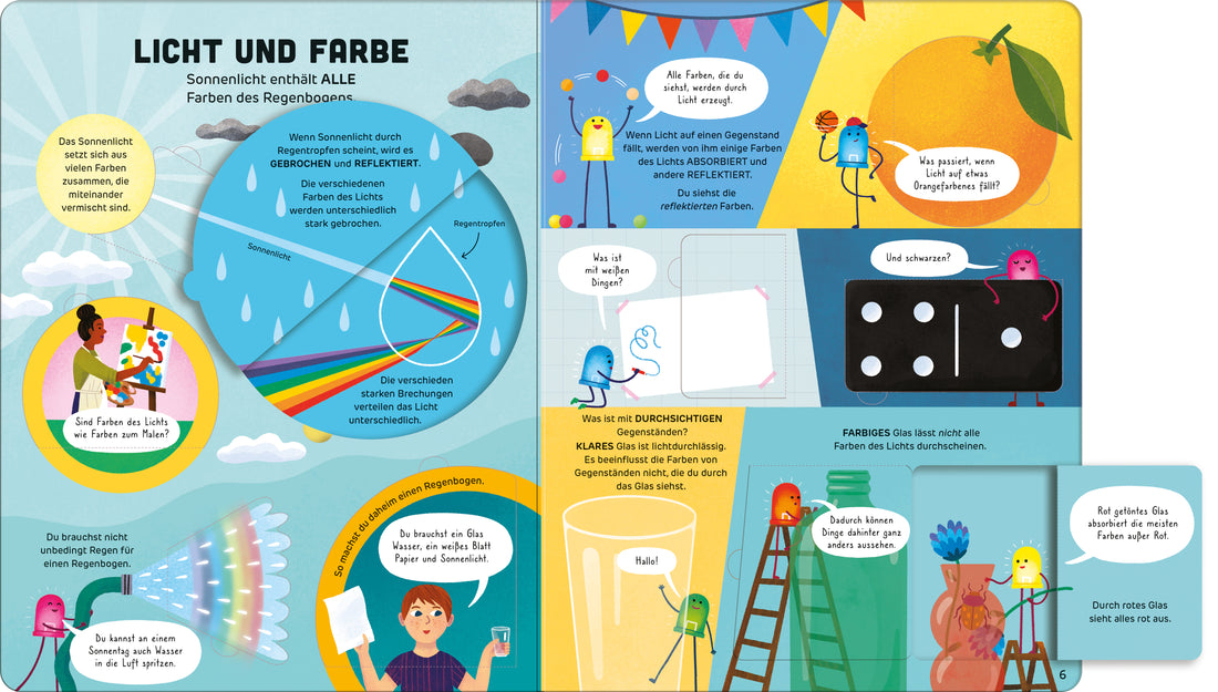 Usborne im dtv 978-1-03-570128-5 Jetzt weiß ich alles über… Licht Kindgerechtes Sachbilderbuch mit Klappen rund ums  (2)
