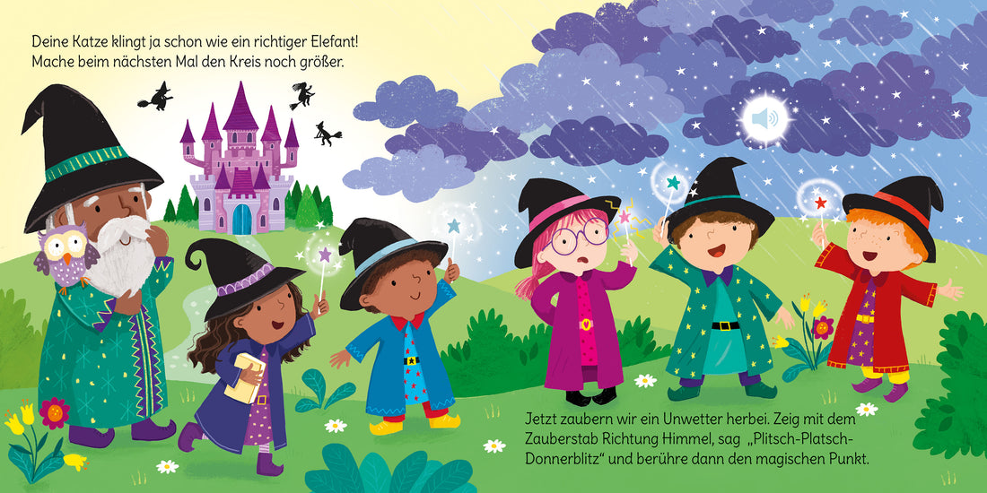 Usborne im dtv 978-1-0357-0321-0 Mein Zauberstab-Klangbuch: Besuch in der Zauberschule (2)