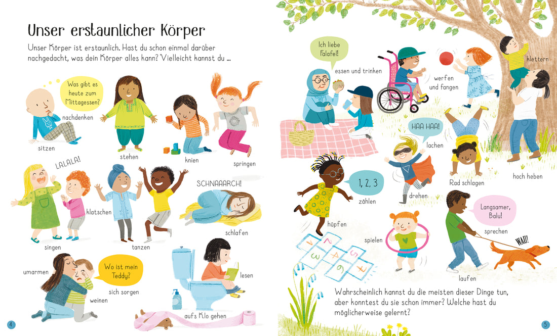 Usborne im dtv 9781035701063 Mein Körper, dein Körper - Das sind wir! Sachbilderbuch mit Antworten auf vielfältige Kinde (2)