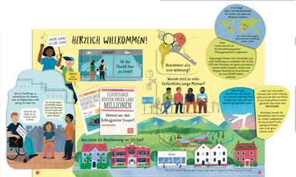 Usborne im dtv 9781035702527 Warum müssen Menschen flüchten? Buch mit über 60 Klappen – über 45 Fragen zum Them (3)