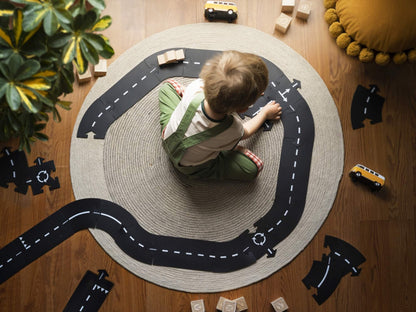 Waytoplay Spielstraße - Highway - 24 Teile + 2 Autos
