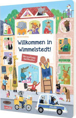  Willkommen in Wimmelstedt! Mein tierisch lustiges Stadt-Wimmelbuch Sandra Kissling 9783551173447 Carlsen Verlag GmbH (1)