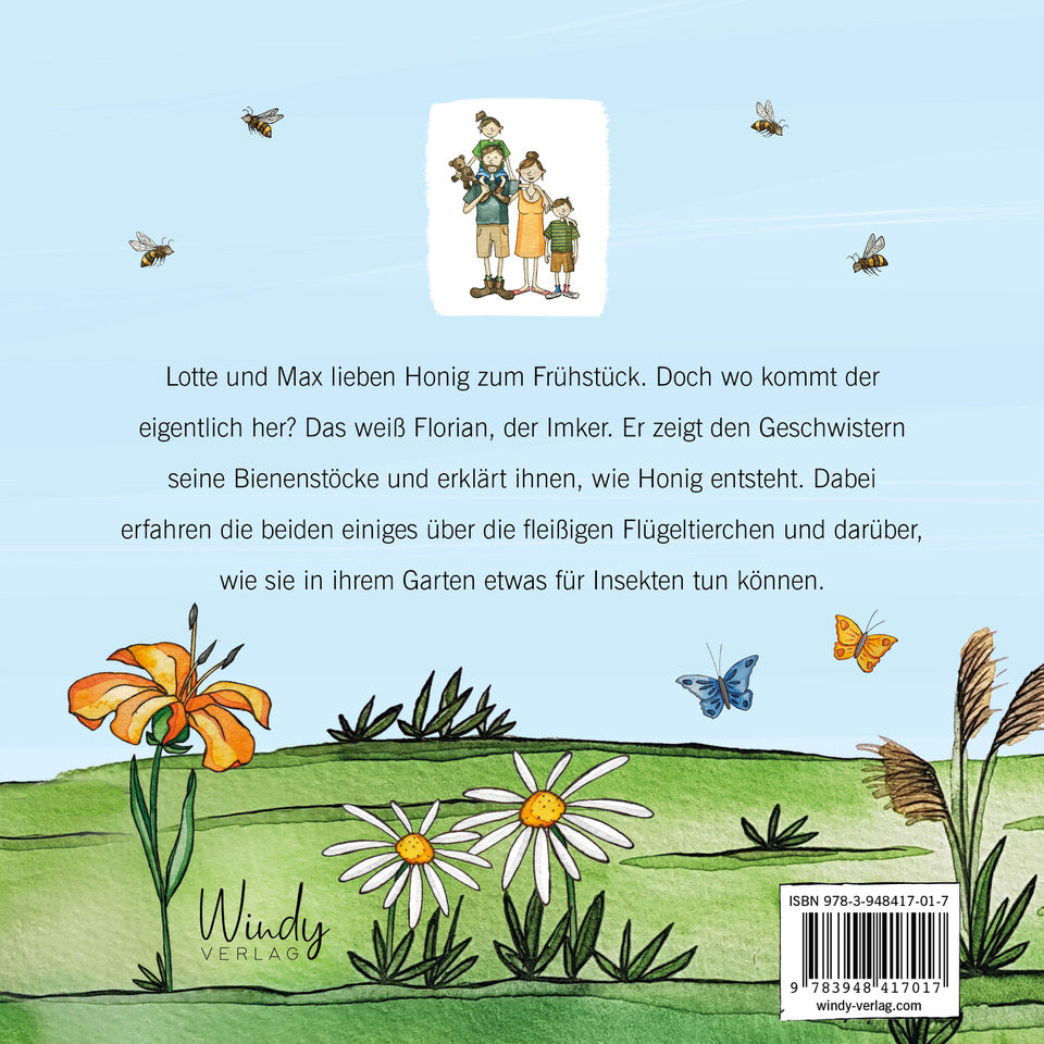 Windy 9783948417017 Lotte und Max besuchen die Bienen Bilderbuch ab 4 Jahren. Wie entsteht Honig? Warum  (2)