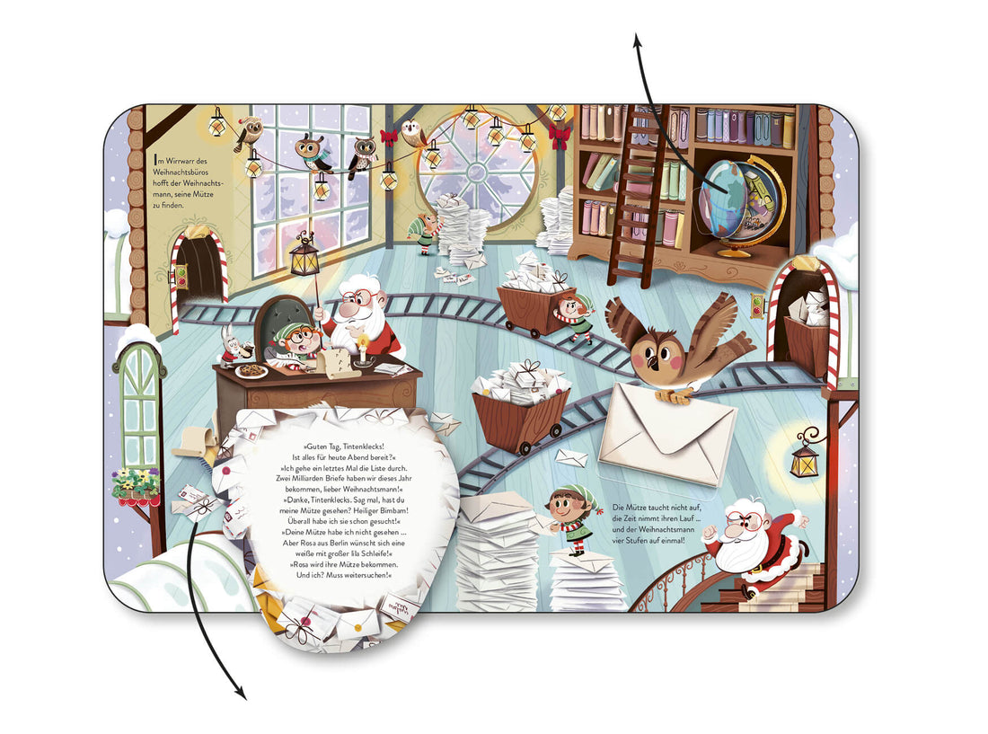  Wo ist die Mütze vom Weihnachtsmann? - Pappbilderbuch mit Klappen ab 3 Jahren. Weihnachtliches Mitma Emmanuelle Rey Annet...