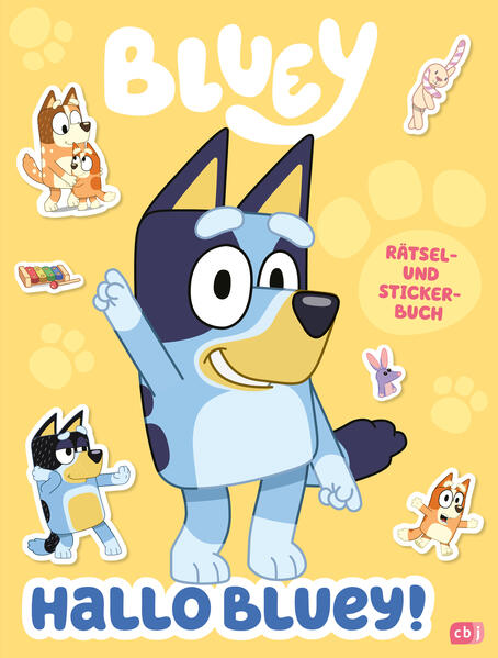 cbj 978-3-570-18192-8 Hallo BLUEY! - Ein lustiges Rätsel- und Stickerbuch Mit über 40 bunten Stickern (1)