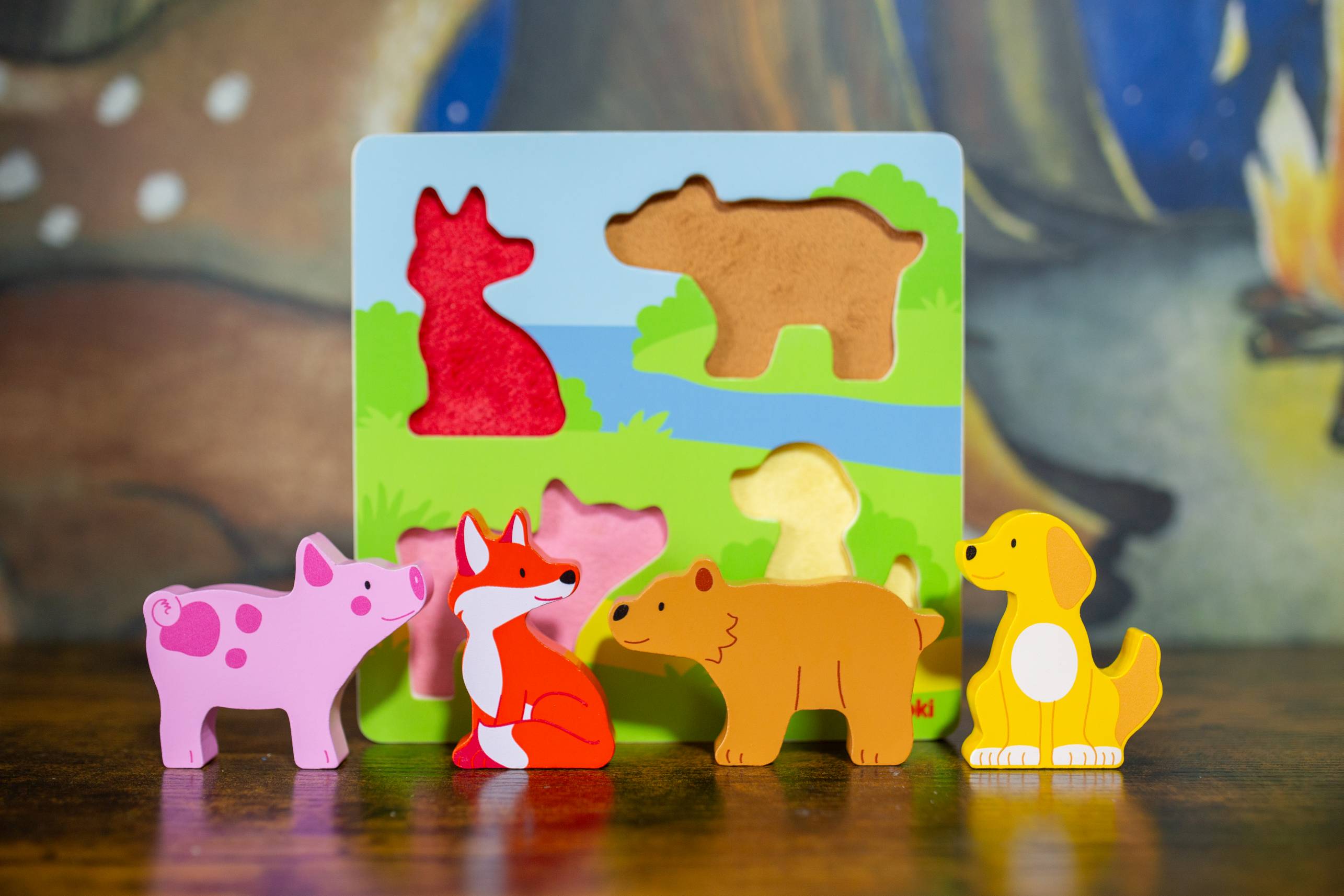 Goki: Fühlpuzzle Tiere